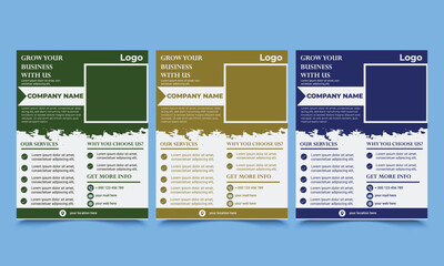 Set of business  post template. Web banner, flyer or poster for business offer promotion. advertisement banner design.