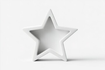 Obraz premium Decorative white star-shaped object on plain background for home decor and design