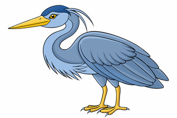 Cute Bird Vector Line Art – Cartoon Clipart Animal Logo Icon on White Background