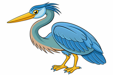 Cute Bird Vector Line Art – Cartoon Clipart Animal Logo Icon on White Background