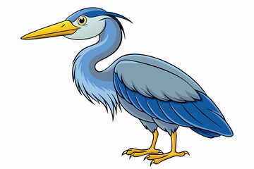 Cute Bird Vector Line Art – Cartoon Clipart Animal Logo Icon on White Background