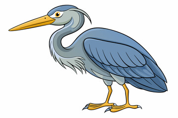 Cute Bird Vector Line Art – Cartoon Clipart Animal Logo Icon on White Background