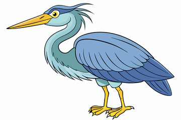 Cute Bird Vector Line Art – Cartoon Clipart Animal Logo Icon on White Background