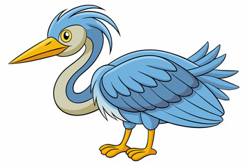 Cute Bird Vector Line Art – Cartoon Clipart Animal Logo Icon on White Background