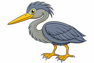 Cute Bird Vector Line Art – Cartoon Clipart Animal Logo Icon on White Background