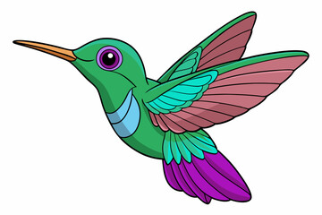 Cute Bird Vector Line Art – Cartoon Clipart Animal Logo Icon on White Background