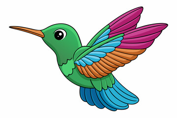 Cute Bird Vector Line Art – Cartoon Clipart Animal Logo Icon on White Background