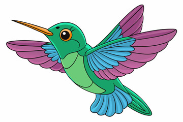 Cute Bird Vector Line Art – Cartoon Clipart Animal Logo Icon on White Background