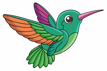 Cute Bird Vector Line Art – Cartoon Clipart Animal Logo Icon on White Background