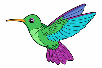 Cute Bird Vector Line Art – Cartoon Clipart Animal Logo Icon on White Background