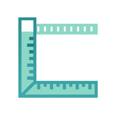  Distinctive measuring square icon for engineering applications