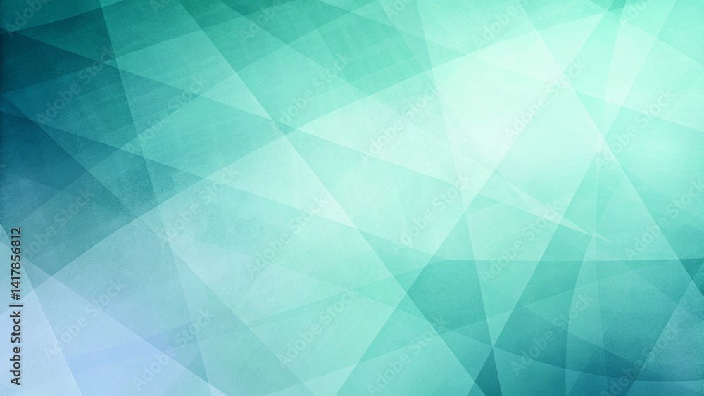 Leinwandbilder abstract blue green background, random textured rectangles squares and triangle shapes in geometric 
