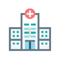  Stylish modular hospital icon for healthcare facilities