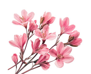 Delicate pink flowers botanical garden natural beauty isolated on transparent background