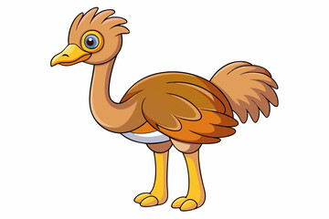 Cute Bird Vector Line Art – Cartoon Clipart Animal Logo Icon on White Background