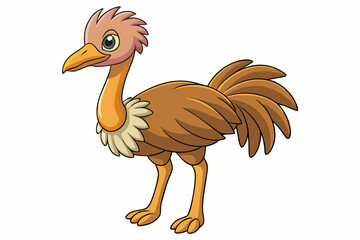 Cute Bird Vector Line Art – Cartoon Clipart Animal Logo Icon on White Background