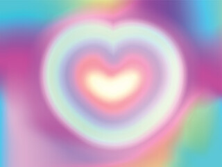 A pink gradation background with a blurred heart shape. Suitable for Valentine's Day events.