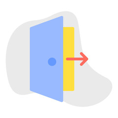 Exit single vector illustration icon