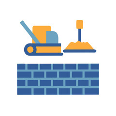  Modern paver block installation icon for construction