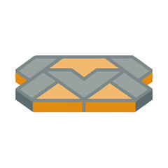  Modern paving slab icon design for construction