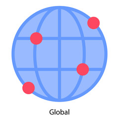 Global single vector illustration icon