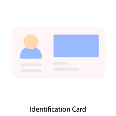 Identification Card single vector illustration icon