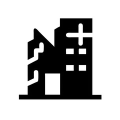 Obraz premium Icon of a damaged building to signify destruction or disrepair