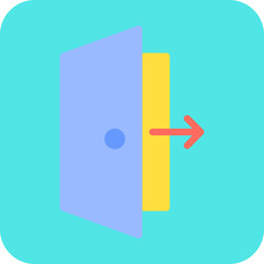 Exit single vector illustration icon