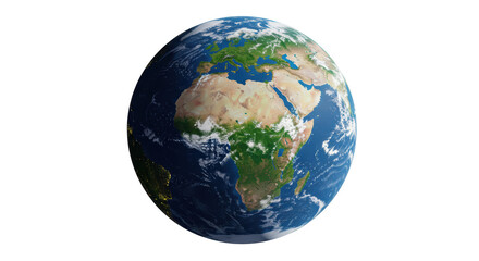 Isolated Planet Earth Globe View from Space