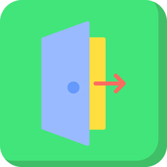 Exit single vector illustration icon