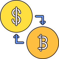 Conversion single vector illustration icon