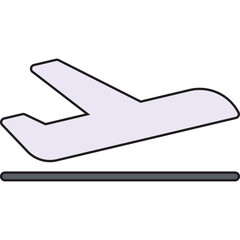 Flight single vector illustration icon