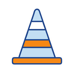  Modern road cone icon design for traffic control