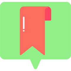 Bookmark single vector illustration icon