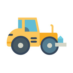  Modern road roller icon design for compaction