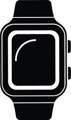 Smartwatch silhouette, outline silhouette smartwatch icon