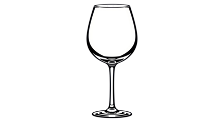 Isolated Empty Wine Glass Silhouette