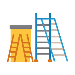  Stylish scaffolding ladder vector illustration for workers