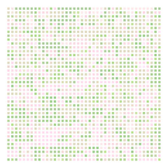 四角形ドットをランダムに配色した春イメージの背景素材