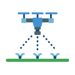  Quality sprinkler system icon for agricultural use