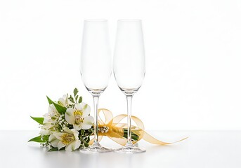 Two glasses of champagne and two glasses