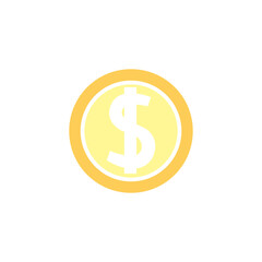 golden dollar sign icon business 