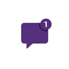 Chat notification icon for messaging apps and social platforms