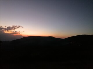sunset in the mountains