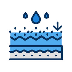  Waterproof Membrane Application Icon for Construction