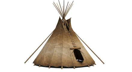 Isolated Native American Teepee Tent