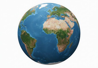 Earth globe on white background