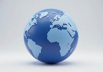 Fototapeta premium Globe on blue background