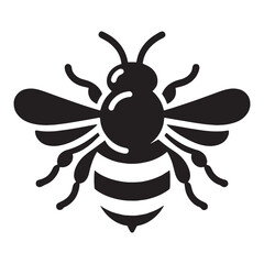 Friendly Bumblebee silhouette, the sweet buzz of nature – Bumblebee illustration – Minimalist Bumblebee vector – Insect silhouette

