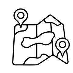 Maps Folded Icon
